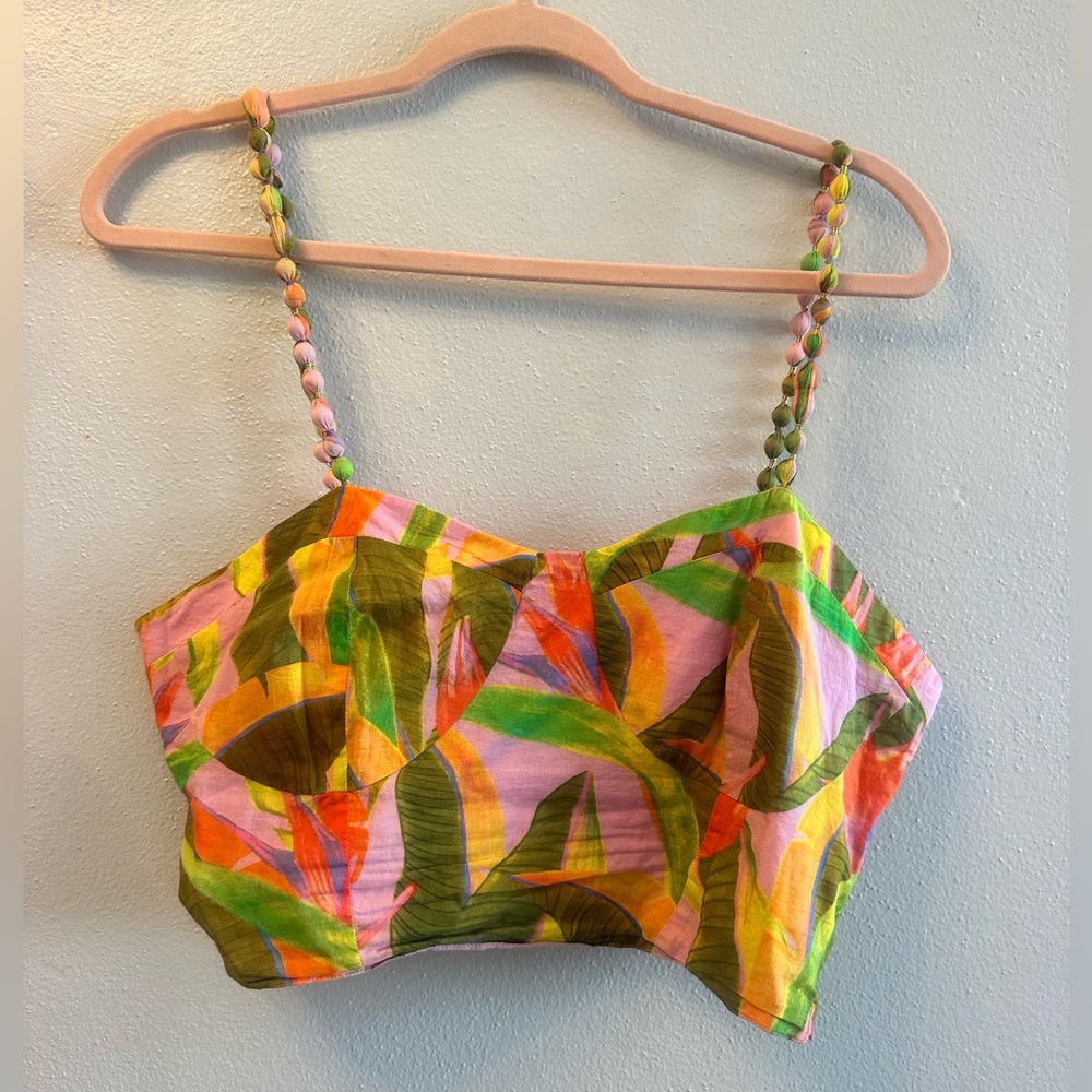 FARM Rio Structured Tropical Crop Top - Picture 4 of 10